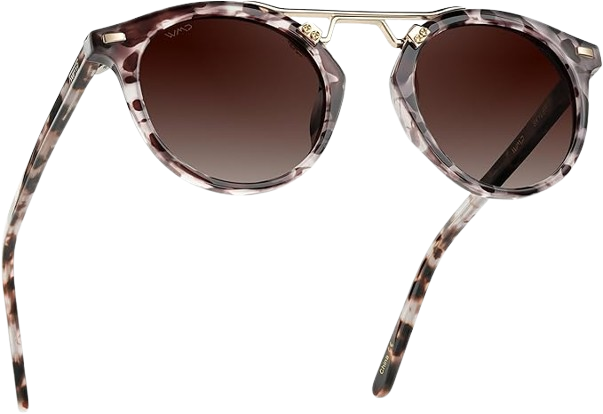 Polarized Round Double-Bridge Vintage Protection with Classic Retro Appeal