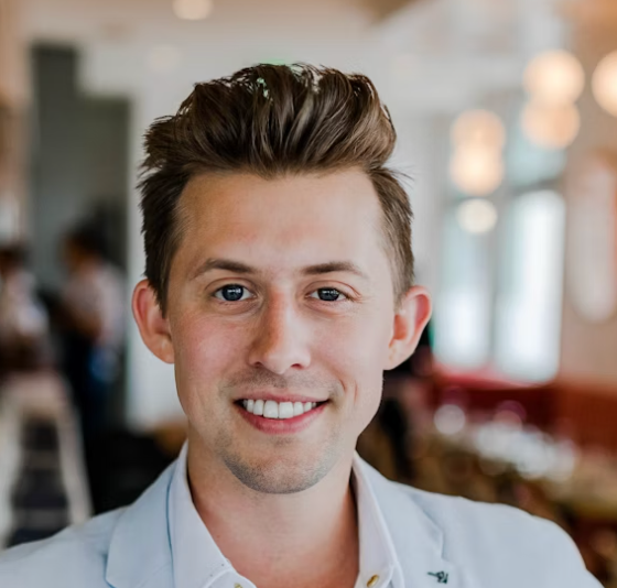 Young man in stylish glasses